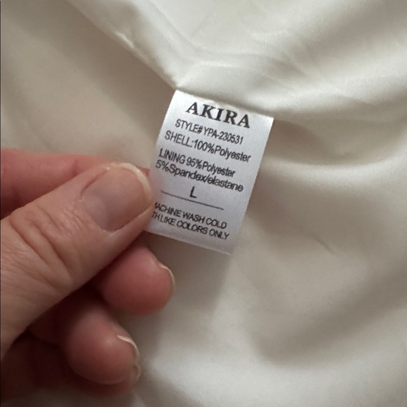 NWT Akira CAMREN white faux fur corset waist mini dress - Picture 13 of 15